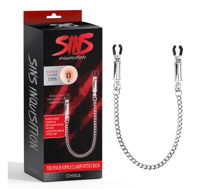 Зажимы для сосков Chisa Sins Inquisition The Pinch Nipple Clamps with Chain