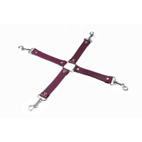 Хрестовина Feral Feelings – 4 Way Connector, натуральна шкіра, burgundy Хрестовина Feral Feelings – 4 Way Connector, натуральна шкіра, burgundy