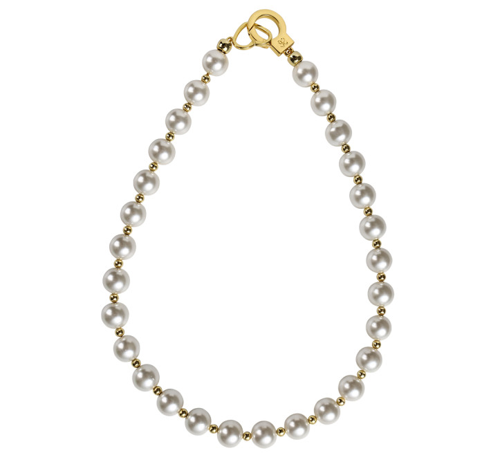 Ошейник с поводком Lockink, жемчужины