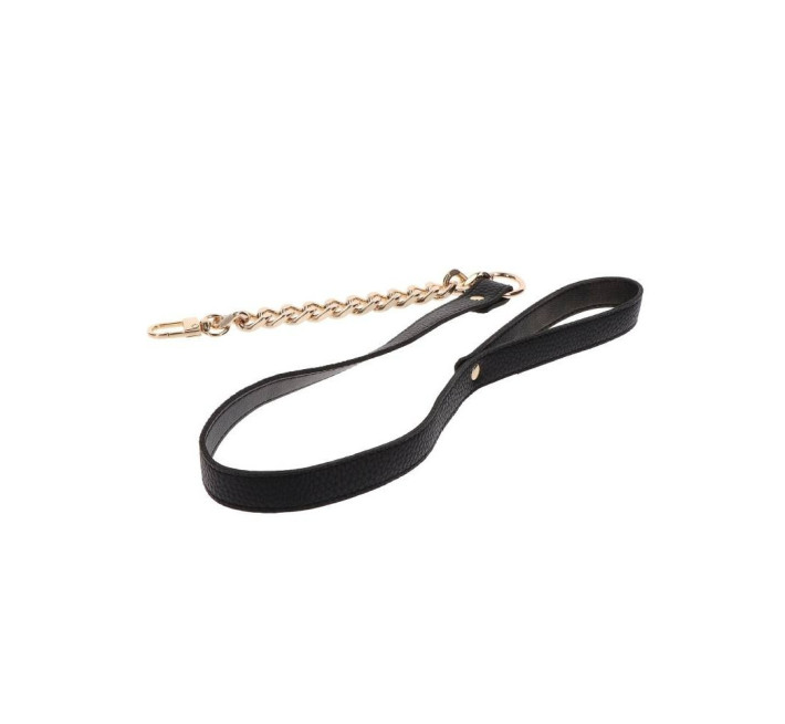 Повідець ланцюг із петлею зі штучної шкіри Taboom Statement Leash золотистий, 75 см