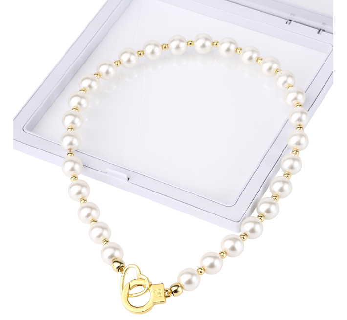 Ошейник с поводком Lockink, жемчужины