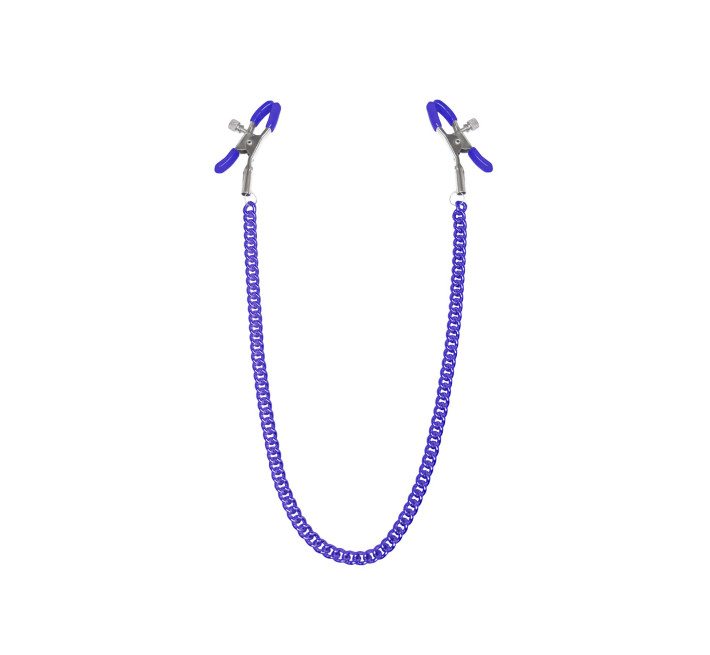 Затискачі для сосків з ланцюжком Feral Feelings - Nipple clamps Classic, фіолетовий