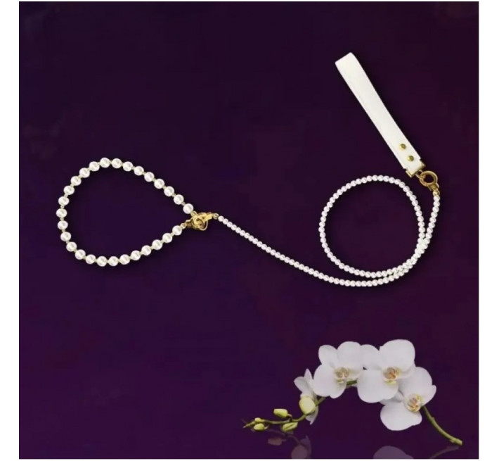 Ошейник с поводком Lockink, жемчужины