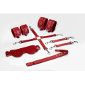 Набор Feral Feelings BDSM Kit 5 Red, наручники, поножи, крестовина, маска, паддл