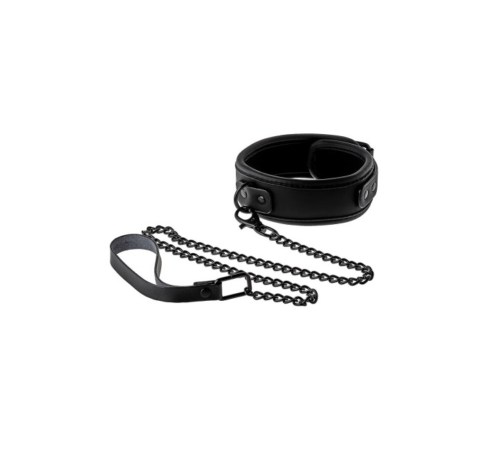 Ошейник с поводком Dreamtoys Blaze Collar and Сhain Черный