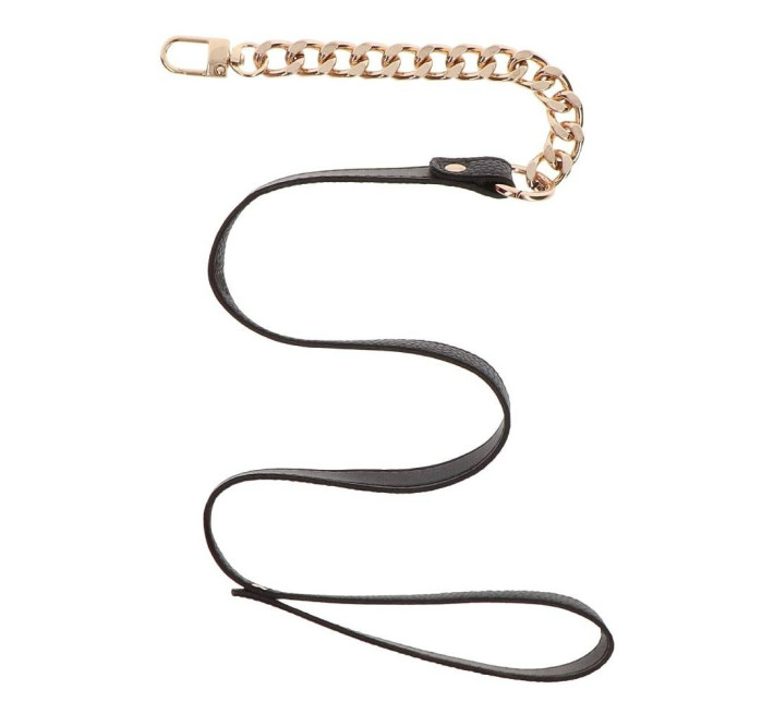 Повідець ланцюг із петлею зі штучної шкіри Taboom Statement Leash золотистий, 75 см