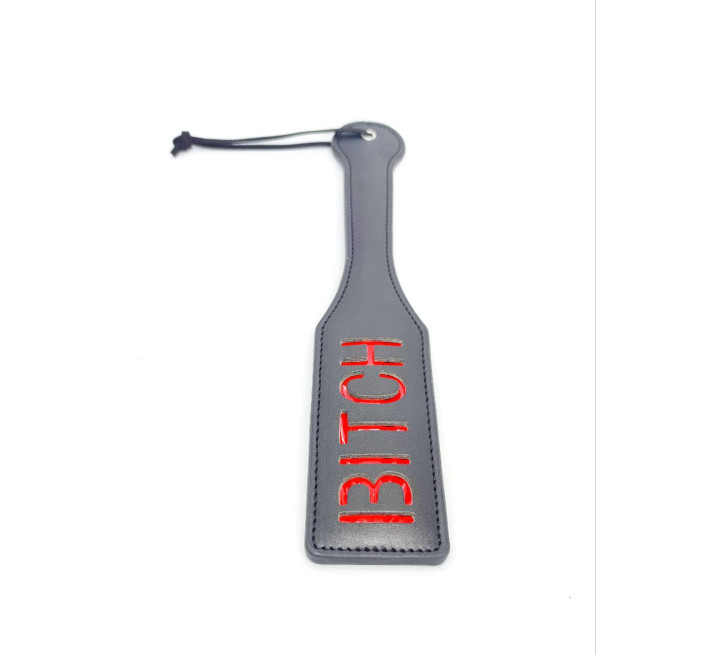 Шльопалка квадратна з написом Bitch PADDLE, чорна, 31.5 см