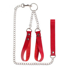 Наручники з повідцем sLash Gentle Hold, Red