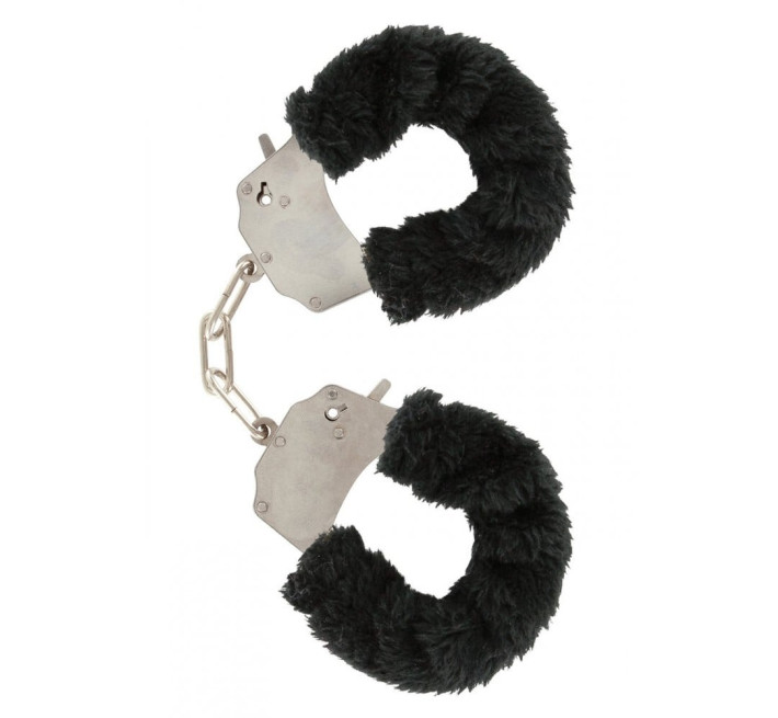 Наручники з хутром Toy Joy Furry fan cuffs Чорні
