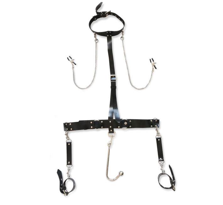 Бондажний набір з металевим анальним гаком Art of Sex Bridget Bondage set with anal hook № 1