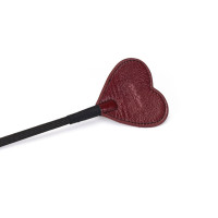 Шльопалка-сердечко Liebe Seele Wine Red Riding Crop with Heart-Shape Tip, натуральна шкіра Шльопалка-сердечко Liebe Seele Wine Red Riding Crop with Heart-Shape Tip, натуральна шкіра