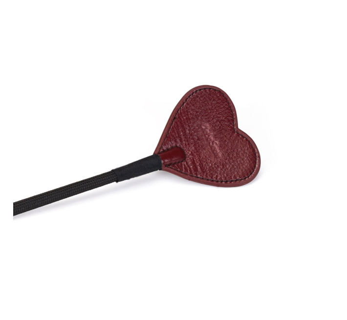 Шльопалка-сердечко Liebe Seele Wine Red Riding Crop with Heart-Shape Tip, натуральна шкіра