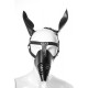 Маска DS Fetish Doberman зі шкіри, ручна робота, чорна