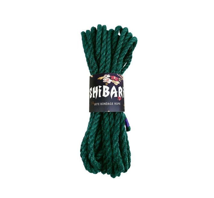 Джутова мотузка для шибарі Feral Feelings Shibari Rope, 8 м зелена