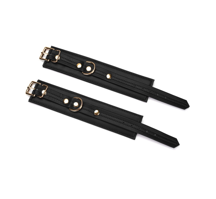 Наручники с цепочкой Liebe Seele Black Organosilicon Wrist Cuff, экокожа