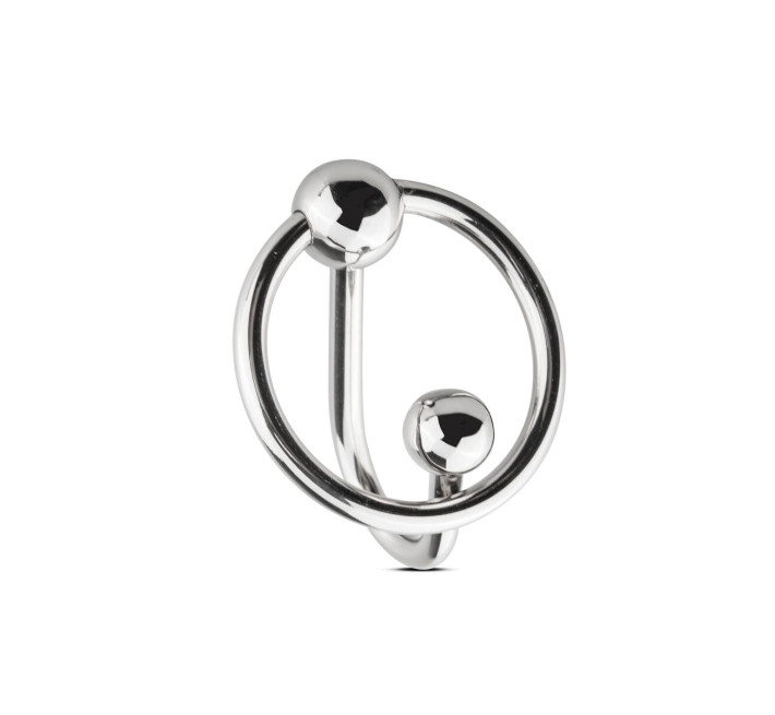 Уретральна вставка з кільцем Sinner Gear Unbendable - Sperm Stopper Solid, діаметр кільця 2,6см