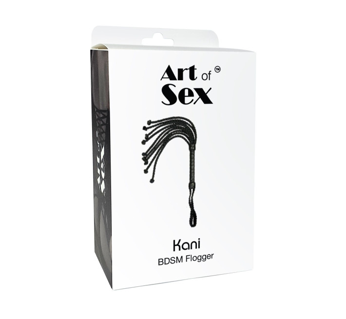 Ажурний батіг Кішка з екошкіри Art of Sex - Kani, колір чорний