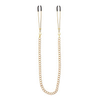 Затискачі на соски з ланцюжком Taboom Tweezers With Chain, золотисті