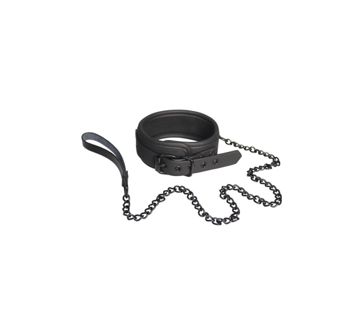 Ошейник с поводком Dreamtoys Blaze Collar and Сhain Черный