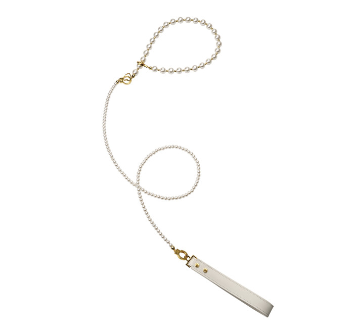 Ошейник с поводком Lockink, жемчужины