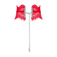 Широкий кружевной чокер Obsessive Bergamore choker, red Широкий кружевной чокер Obsessive Bergamore choker, red