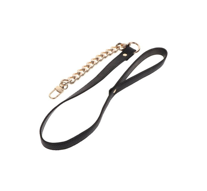 Повідець ланцюг із петлею зі штучної шкіри Taboom Statement Leash золотистий, 75 см