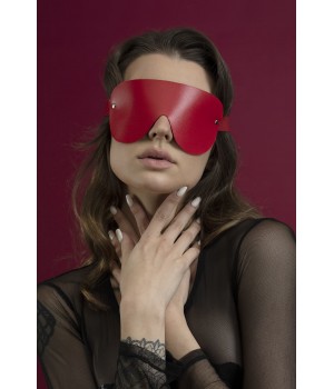 Маска шкіряна закрита Feral Feelings - Blindfold Mask червона