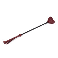 Шльопалка-сердечко Liebe Seele Wine Red Riding Crop with Heart-Shape Tip, натуральна шкіра Шльопалка-сердечко Liebe Seele Wine Red Riding Crop with Heart-Shape Tip, натуральна шкіра