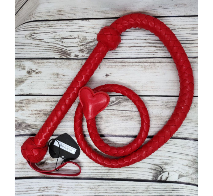 Батіг довгий DS Fetish Whip Long Heart Red