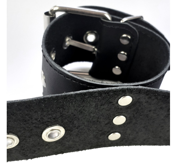 Ошейник с наручниками из натуральной кожи Art of Sex - Bondage Collar with Handcuffs