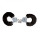 Наручники з хутром Toy Joy Furry fan cuffs Чорні