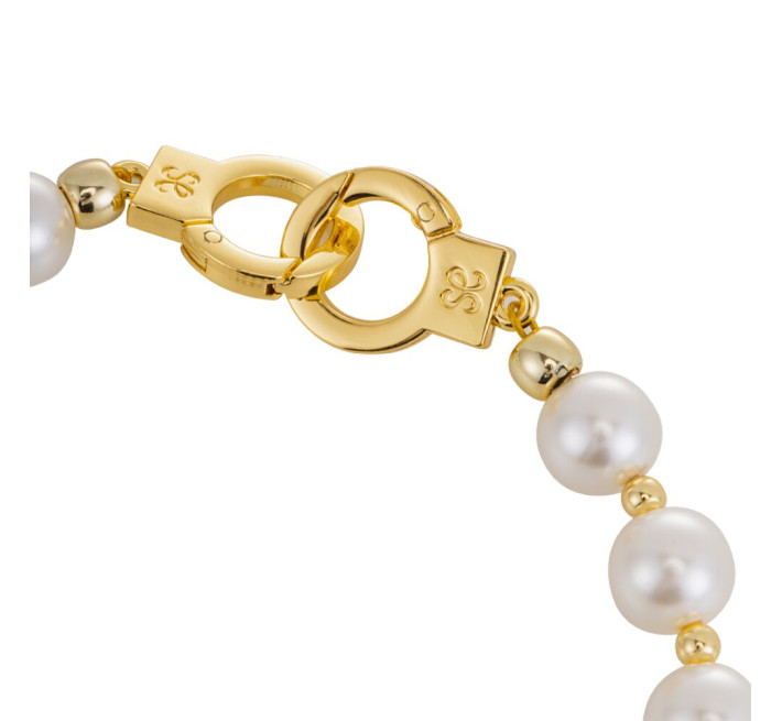 Перлинний нашийник з повідцем та наручниками LOCKINK Pearl Bondage & Restraint Set