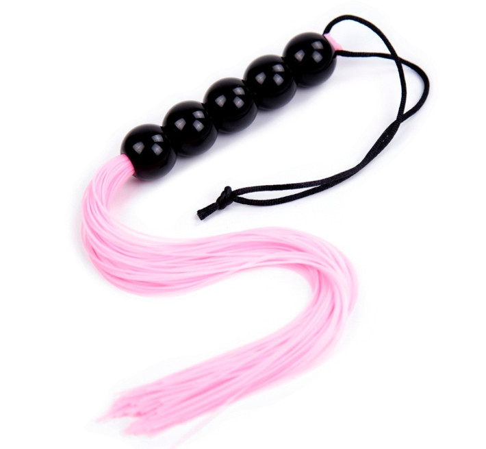 Флогер DS Fetish FLOGGER, 5 кульок, Рожевий, ручка 45 см