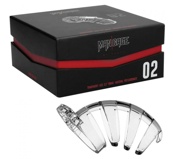 Пояс вірності ManCage №2 Transparent 3.5 Inch, прозорий