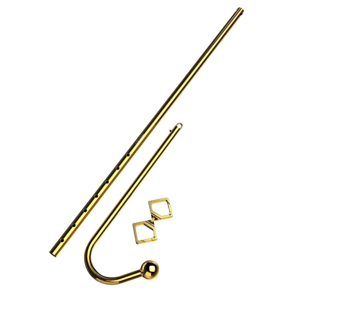 Анальный крюк LOCKINK Golden Adjustable Anal Hook Set