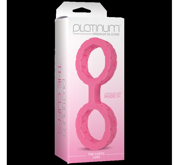Наручники силіконові Doc Johnson The Cuffs Large Рожеві