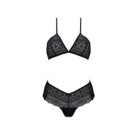 Комплект Passion KERRIA BIKINI black, XXL/XXXL, бралетт и трусики-бикини