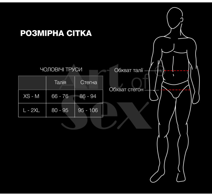 Мужские трусики с силиконовой анальной пробкой Art Sex - Sexy Panties plug size S Black XS-2XL