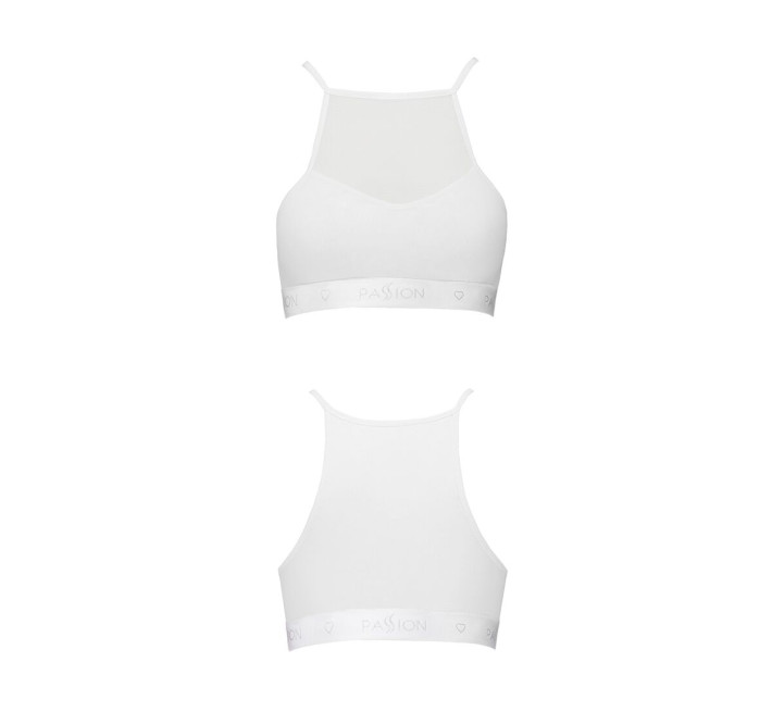 Спортивний топ з прозорою вставкою Passion PS006 TOP M, white