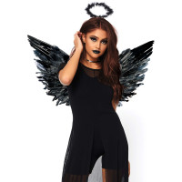 Крила чорного ангела Leg Avenue Angel Accessory Kit Black, крила, німб Крила чорного ангела Leg Avenue Angel Accessory Kit Black, крила, німб