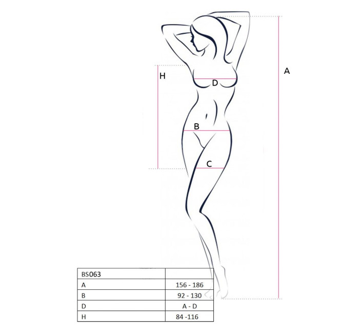 Бодістокінг Passion BS063 Червоний S/M/L