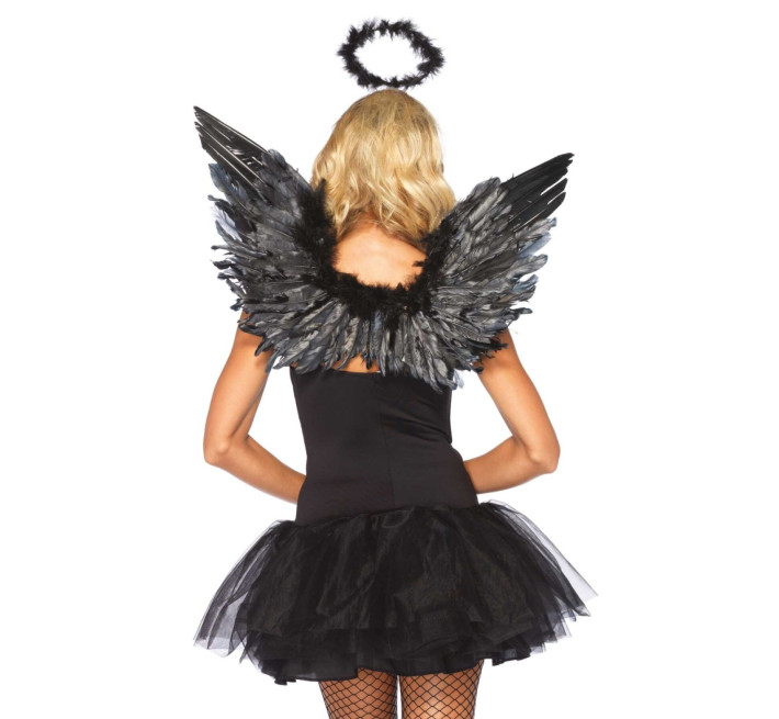 Крылья черного ангела Leg Avenue Angel Accessory Kit Black, крылья, нимб