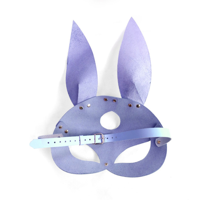 Шкіряна маска Зайчика Art of Sex - Bunny mask, колір Лавандовий