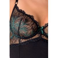 Корсет с пажами Passion FLORIS CORSET black XXL/XXXL
