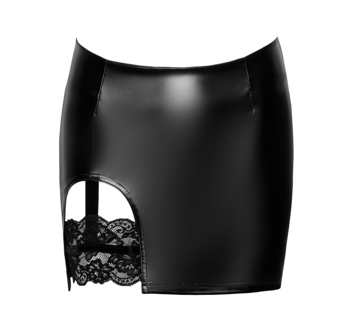 Юбка Noir Handmade F345 Powerwetlook skirt with garter - 3XL