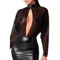 Платье Noir Handmade F348 Powerwetlook and tulle dress - S