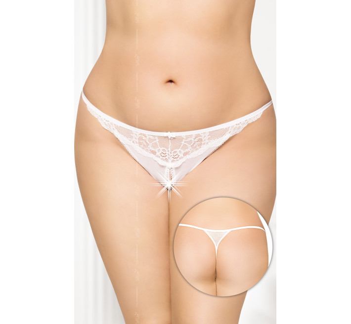 Трусики SoftLine G-String 2434 Plus Size XL/XXXL Білі