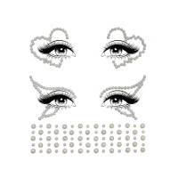 Набір страз-прикрас для тіла Leg Avenue Ayla face jewel sticker, наліпки, світяться у темряві
