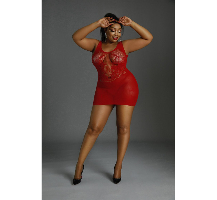 Сукня-бодістокінг Moonlight Plus Model 08 Red XL-XXXL