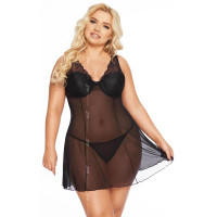 Пеньюар SoftLine Berta Чорний XL